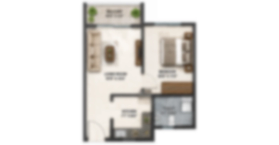Hiranandani NewLaunch 1 BHK Floor Plans